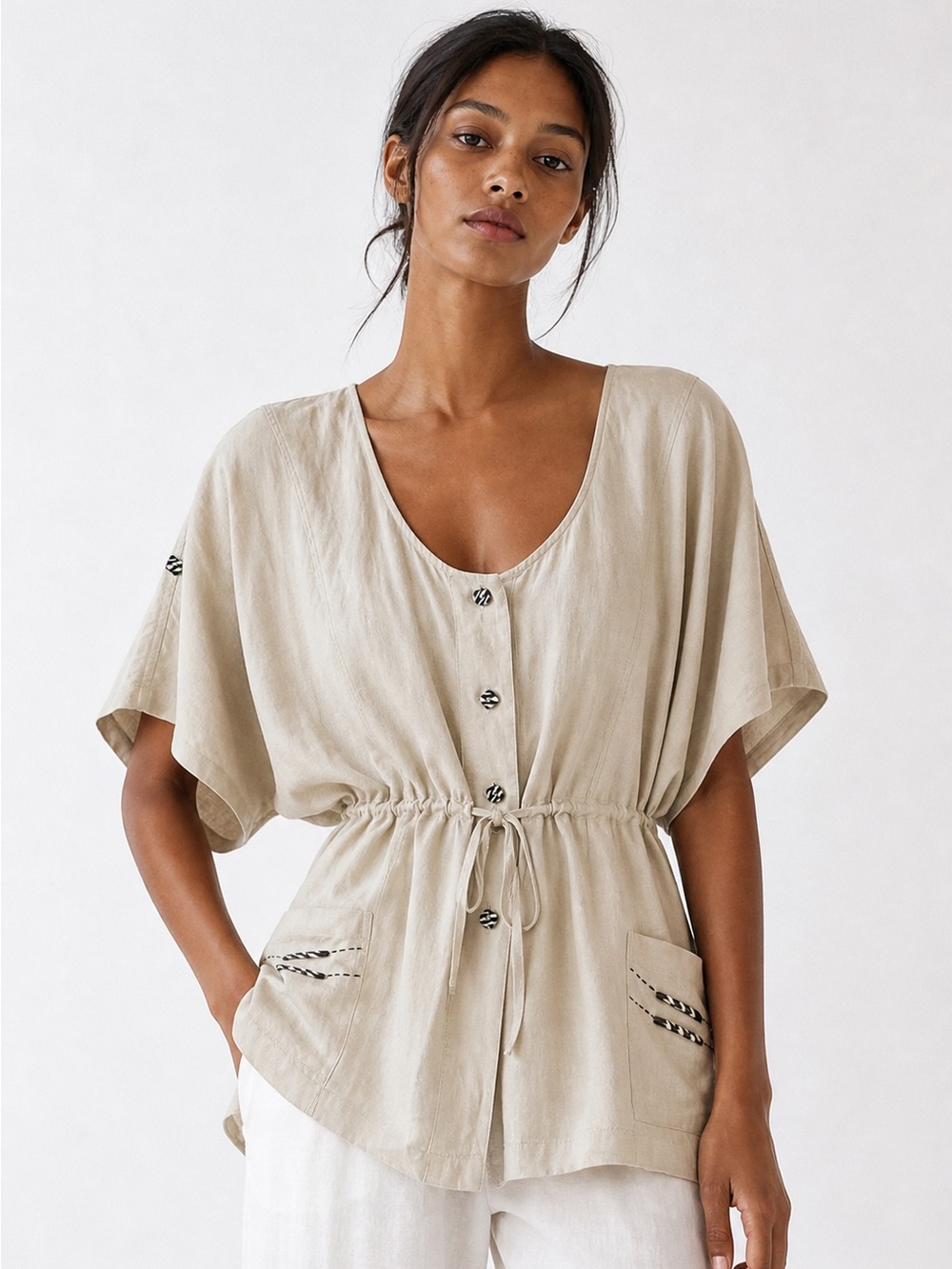 Animale Safari Linen Top
